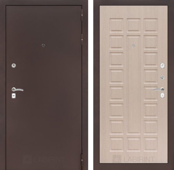Входная дверь Классик антик медный 04 — Беленый дуб