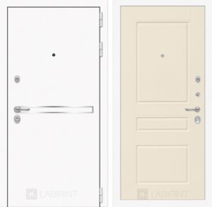 Входная дверь Лайн WHITE 03 - Крем софт