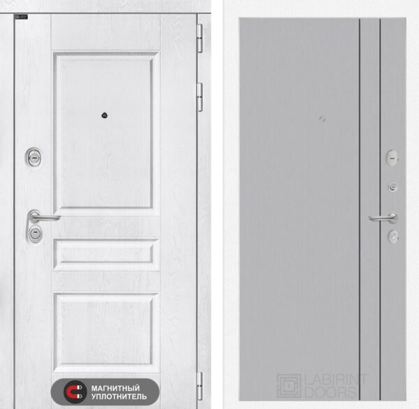 Входная дверь Версаль 10 — Серый рельеф софт